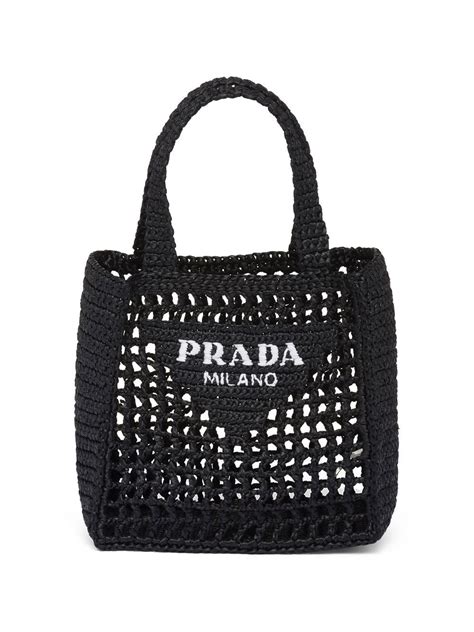 Borsa Prada Triangle in rafia